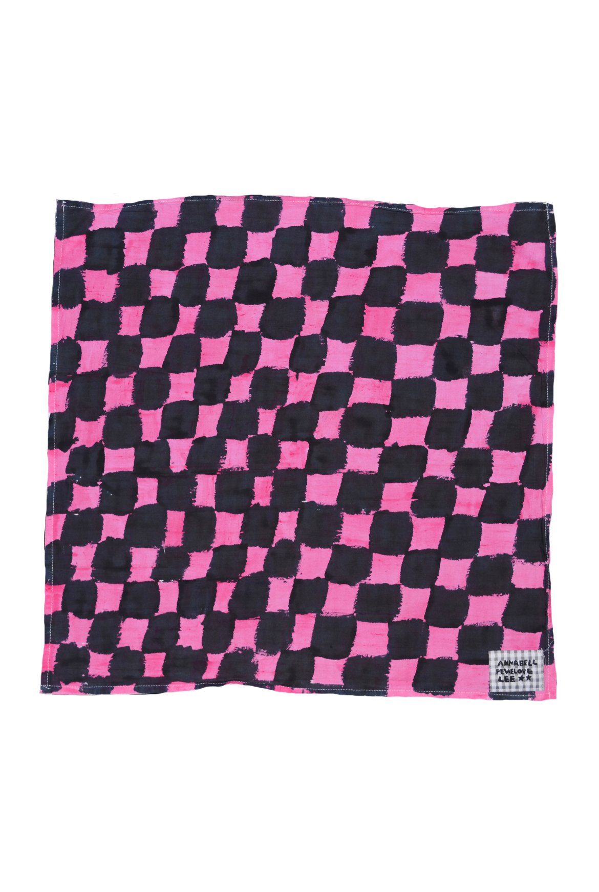 Image of black and pink checker square