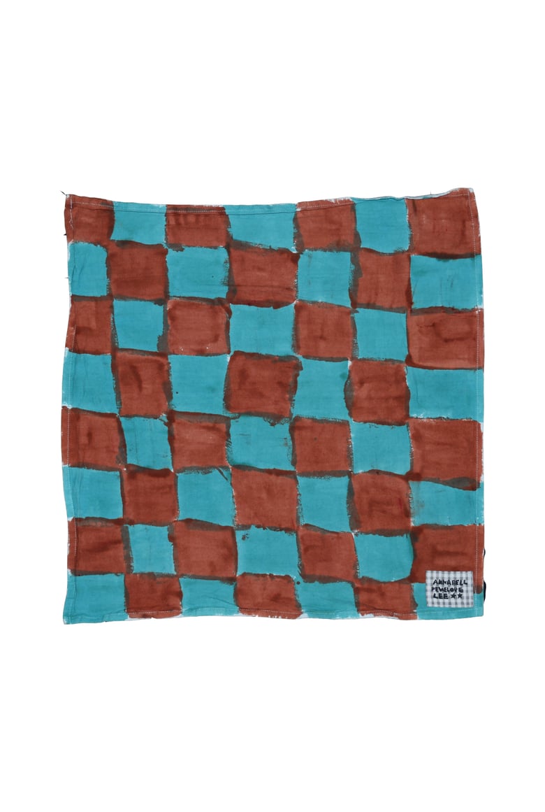 Image of brown and teal square