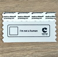I'm Not Human badge ribbon