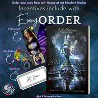 Image 1 of Signed Copies - Veins of Sapphire, Hearts of Steel by A.K. Neane