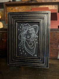 Cowgirl engraving 