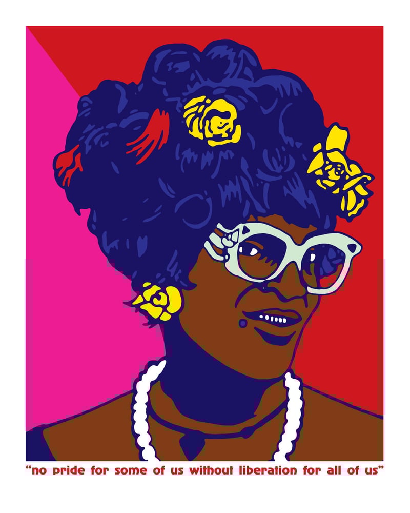 Image of No pride for some of us without liberation for all of us (Marsha P. Johnson, 2025)