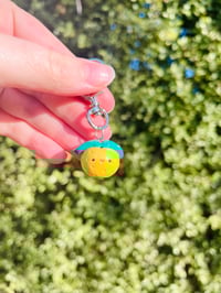 Image 1 of Happy or Sad Lemon Polymer Clay Keychain
