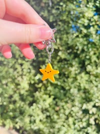 Image 1 of Wonky Star Polymer Clay Keychain