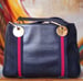 Image of  Vtg Gucci Blue Leather Handbag 