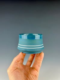 Image 1 of No.16 | Teal and Blue Marbled Porcelain Tumbler 
