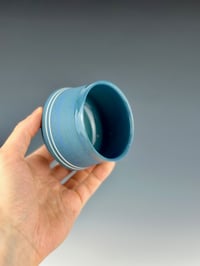 Image 3 of No.18 | Teal and Blue Marbled Porcelain Tumbler 