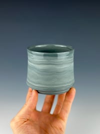 Image 1 of No.28 | Grey, Teal, and Black Marbled Porcelain Tumbler