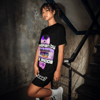 Image 1 of Ladies Y2K T Shirt Dress (BLK)