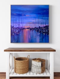 Image 1 of Original Framed Art ‘Mooloolaba Harbour Lights’