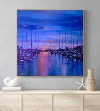 Image 3 of Original Framed Art ‘Mooloolaba Harbour Lights’