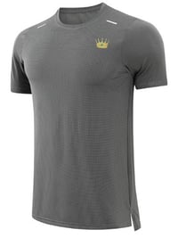 Gray Men Dry Fit Gym Shirt