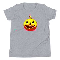 Image 5 of Youth Short Sleeve T-Shirt - Jack O Lantern Vintage Red Yellow