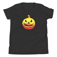 Image 19 of Youth Short Sleeve T-Shirt - Jack O Lantern Vintage Red Yellow