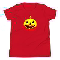 Image 22 of Youth Short Sleeve T-Shirt - Jack O Lantern Vintage Red Yellow