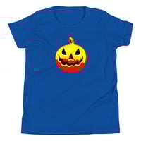 Image 11 of Youth Short Sleeve T-Shirt - Jack O Lantern Vintage Red Yellow