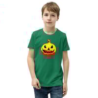 Image 12 of Youth Short Sleeve T-Shirt - Jack O Lantern Vintage Red Yellow