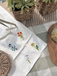 Image 2 of Floral Embroidered Napkins ( Sets of 2 or 4 )