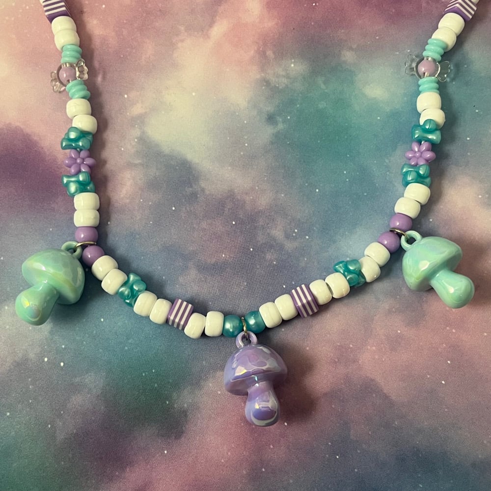 Image of Mushroom Kandi Necklace