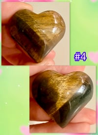 Image 3 of TIGERS EYE LOVE HEART SHAPED 