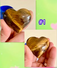 Image 2 of TIGERS EYE LOVE HEART SHAPED 
