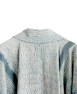 Image of Kimono dame af silke med mosgrønne shibori mønster