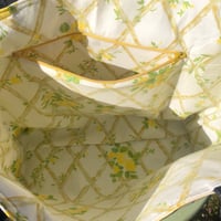 Image 5 of Sunshine Stitched Handmade Tote Bag Upcycled Vintage Fabrics & Denim