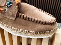 Image 9 of Lagoa brown cow suede deck espadrilles shoes made in Italy