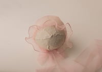 ANTONINA bonnet with flounce - pink