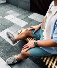 Image 2 of Lagoa grey cow suede deck espadrilles shoes made in Italy