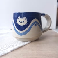 Image 3 of Blue Cat Pint Mug