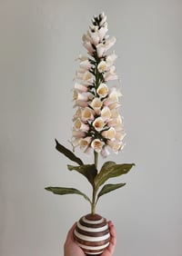 Image 3 of Paper Flower Foxglove - Ivory/ Pink
