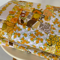 Image 3 of Amber Stitches Handmade Quilt Upcycled Vintage Fabrics & Wool Blanket