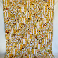 Image 2 of Amber Stitches Handmade Quilt Upcycled Vintage Fabrics & Wool Blanket