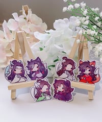 Image 1 of Sitting Kemono Stickers - Matte & Holographic Stardust (SVSSS, MDZS, TGCF)