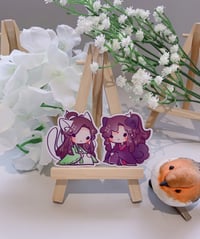 Image 4 of Sitting Kemono Stickers - Matte & Holographic Stardust (SVSSS, MDZS, TGCF)