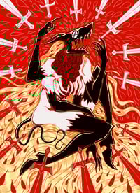 Image 4 of Chainsaw Trio - Makima, Blood Devil & Bomb Devil Art Prints