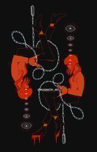 Image 1 of Chainsaw Trio - Makima, Blood Devil & Bomb Devil Art Prints