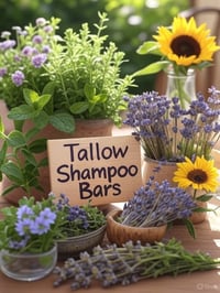 40+ scents Tallow Shampoo Bar: Mens, Womens, Botanicals, calendula, aloe, marshmallow root, c