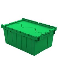 Image 1 of Attached Lid Container with Traction Bottom, 21 x 15 x 9", Green DC211509GREEN