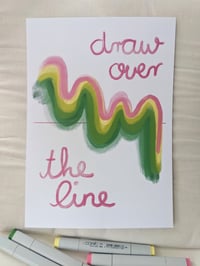 Image 2 of draw over the line Print A4