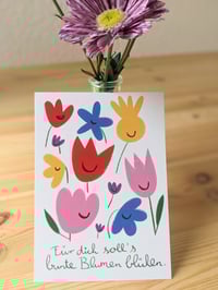 Image 2 of Für dich solls bunte Blumen blühen Grußkarte