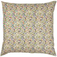 Image 2 of  Housse de coussin fleuri bleu, vert et rouge