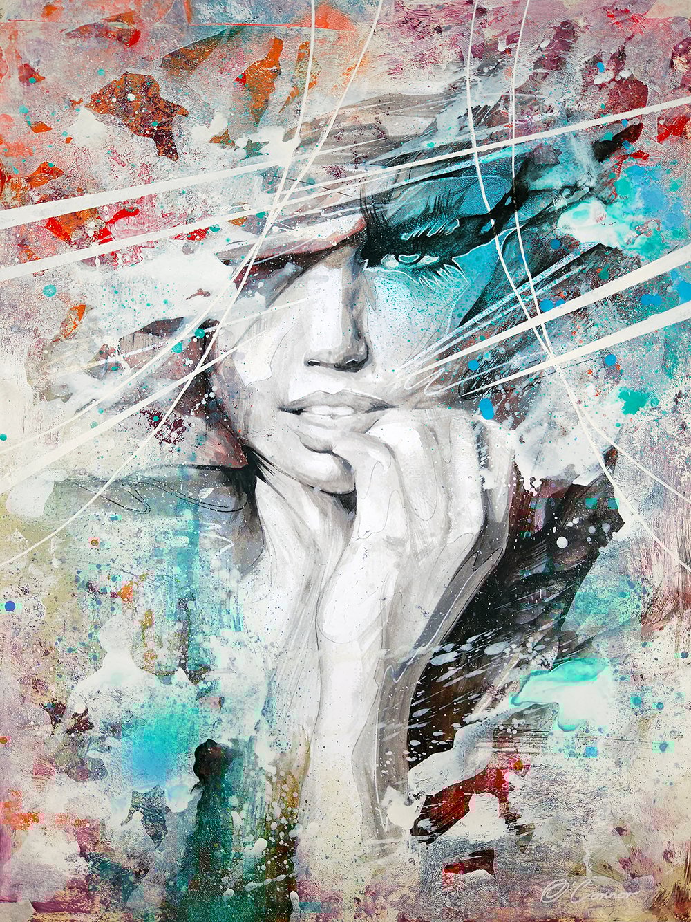 "The Bliss That Breaks" 1/1 ORIGINAL - Mixed Media on paper - FREE WORLDWIDE SHIPPING!!!