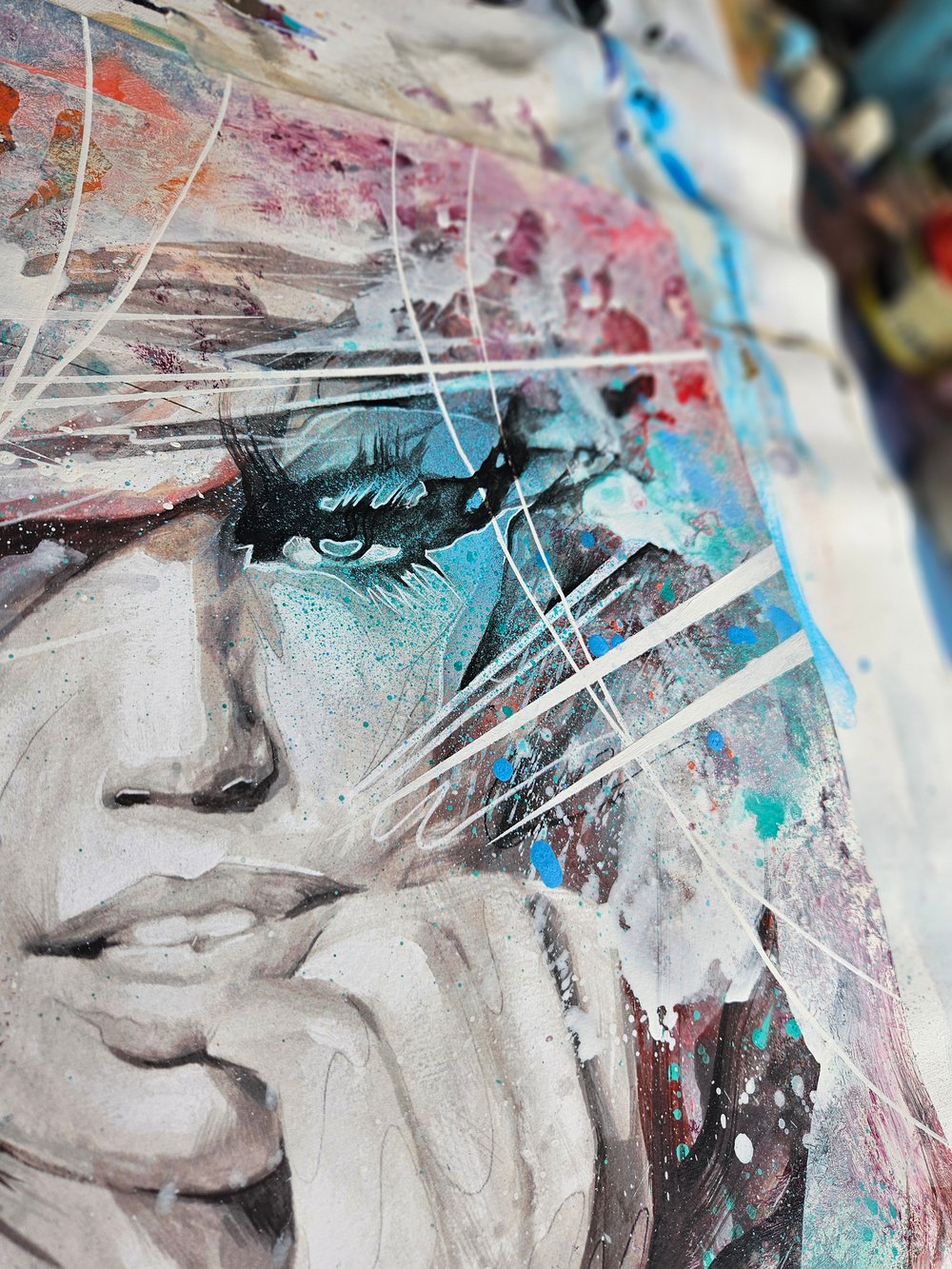 "The Bliss That Breaks" 1/1 ORIGINAL - Mixed Media on paper - FREE WORLDWIDE SHIPPING!!!