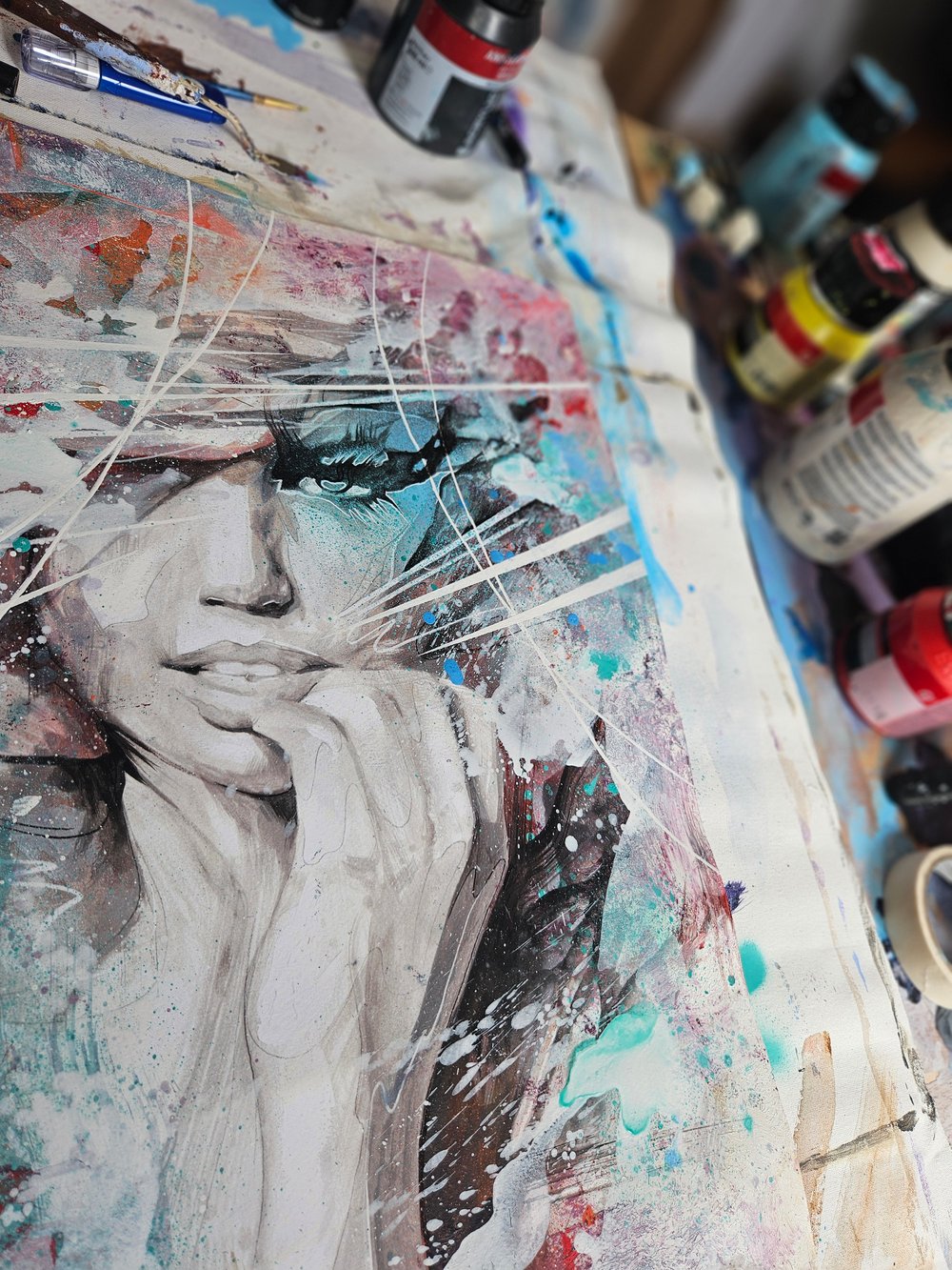 "The Bliss That Breaks" 1/1 ORIGINAL - Mixed Media on paper - FREE WORLDWIDE SHIPPING!!!