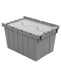 Image 1 of Attached Lid Container with Traction Bottom, 21 x 15 x 12", Grey DC211512GREY