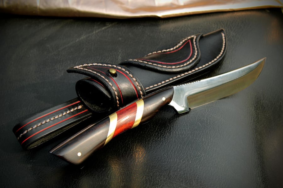 Image of EDC Knife With Beautiful Handle and Sheath
