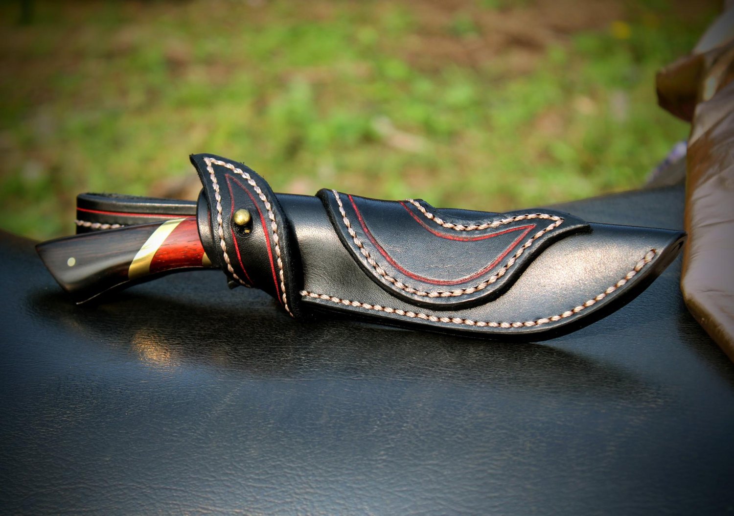 Image of EDC Knife With Beautiful Handle and Sheath