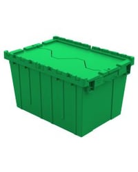 Image 1 of Attached Lid Container with Traction Bottom, 21 x 15 x 12", Green DC211512GREEN